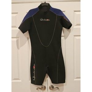 Henderson Divewear Shorty Thermoprene Wetsuit 3mm A630MB Size Large Black/Blue